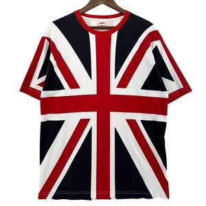 VTG Souvenirs of London S.O.L.L. Union Jack Flag T-Shirt XL Cotton Britpop